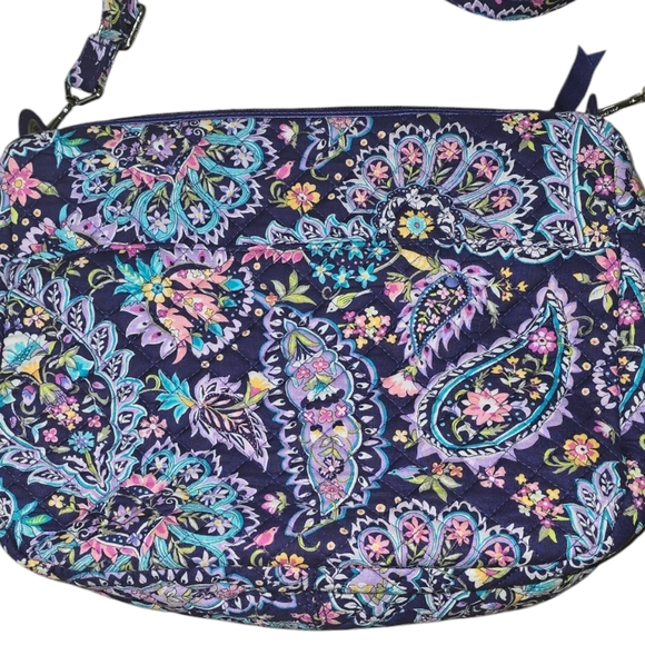 Vera Bradley Women's Floral Shoulder Bag - Blue and Purple - Picture 8 of 9